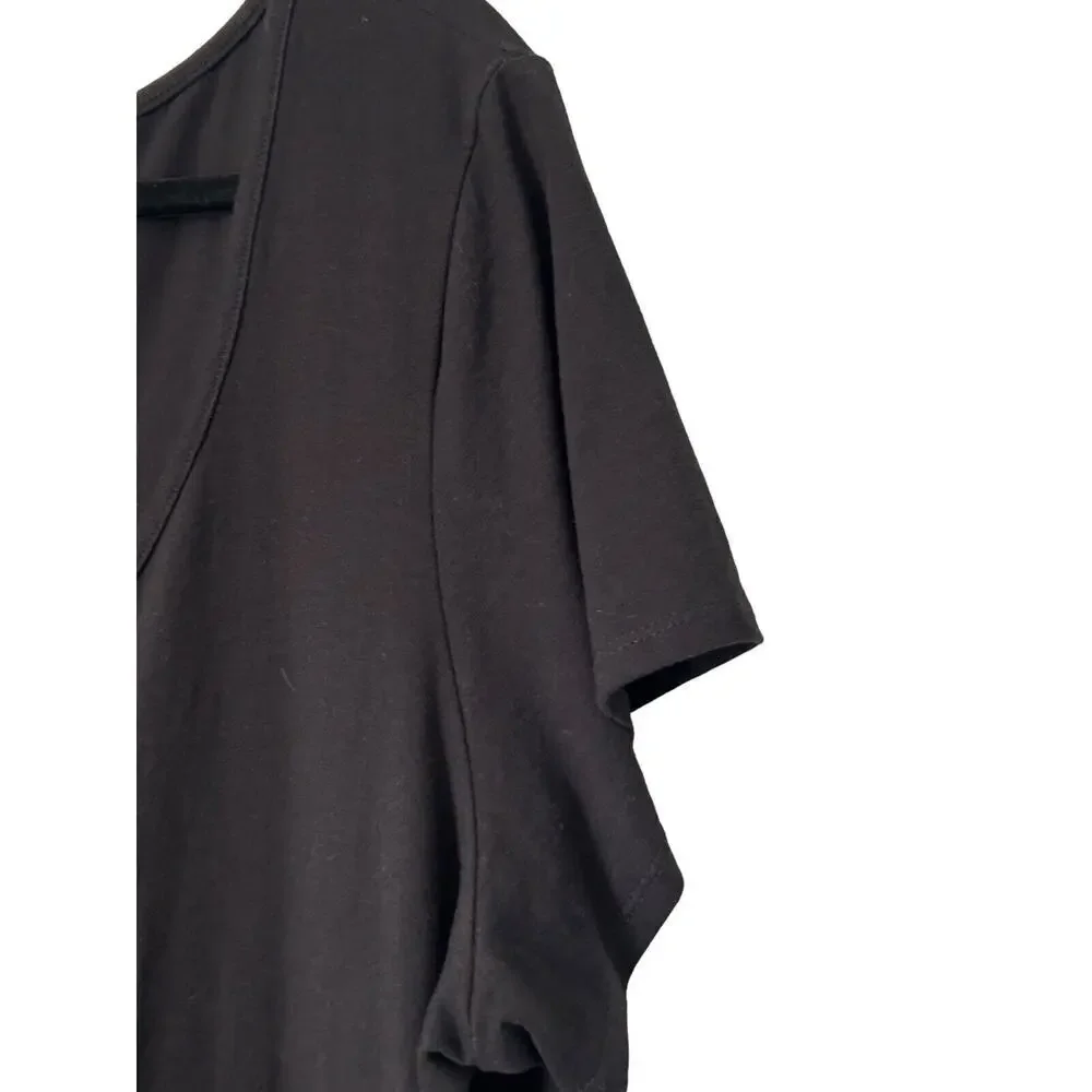 Torrid Dress Womens Size 4 Black Floral Scoop Neck Pockets Short Sleeve Pockets - Picture 5 of 16